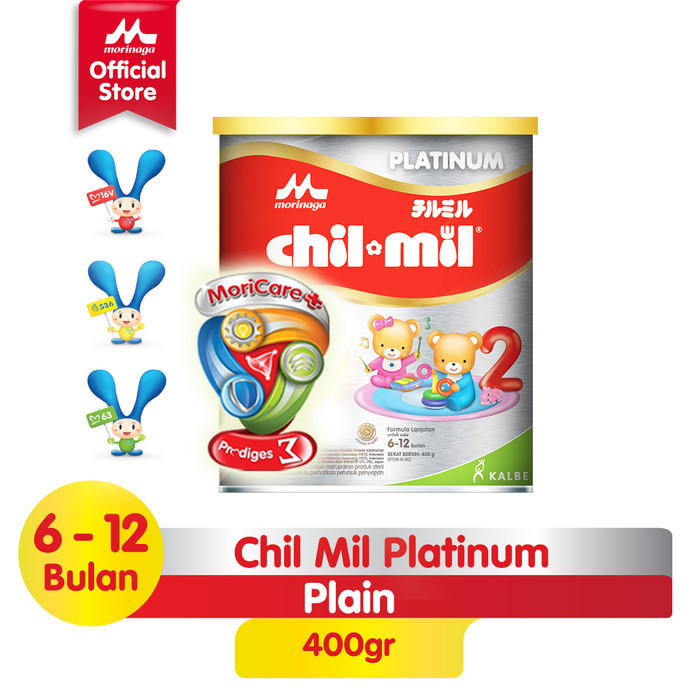 

Morinaga Chil Mil Platinum MORICARE+ Fomula Bayi Usia 6-12 Bulan 400g