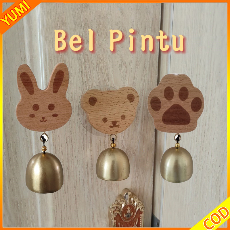 Bel pintu/Liontin beruang/Ornamen lonceng lucu/Bel pintu kayu buatan tangan/Liontin kamar tidur untu