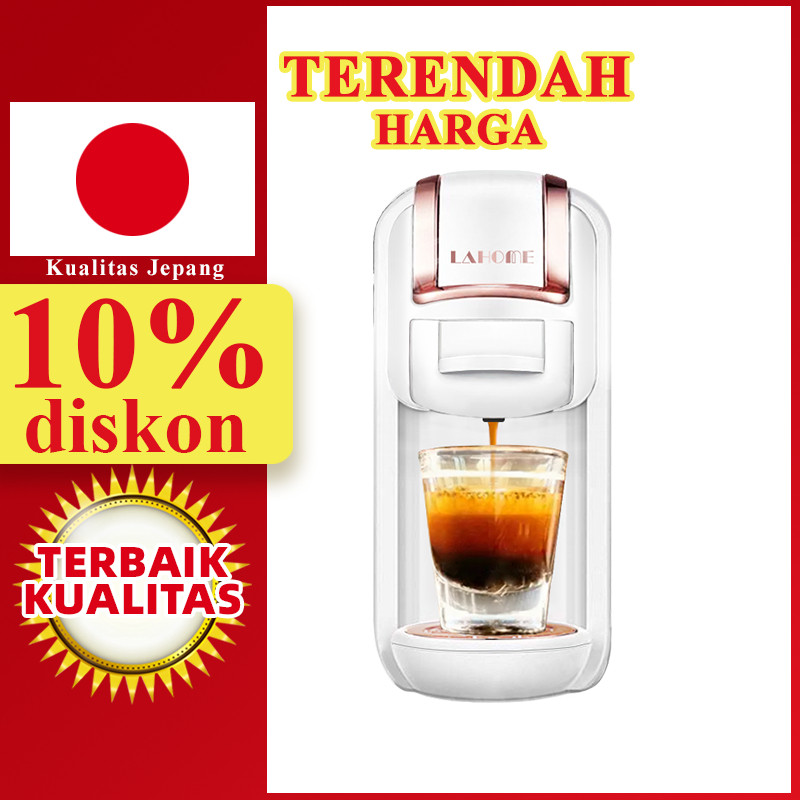 LAHOME mesin kopi kapsul mesin kopi espresso full otomatis murah kopi espresso kapsul nespresso mach