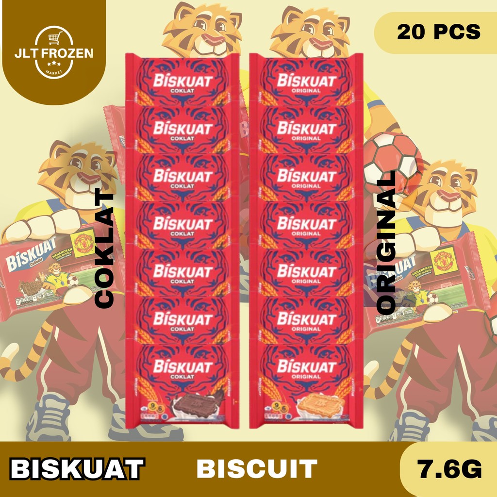 

Biskuat Biscuit 7.6g isi 20 PCS / Rasa Chocolate / Original / Biskuit / Snack / Cemilan / Kue