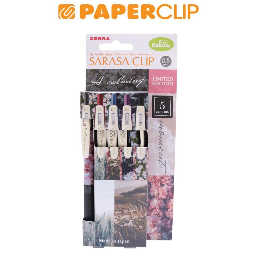 

BALLPOINT ZEBRA SARASA CLIP CALM SERIES 05 SET 5