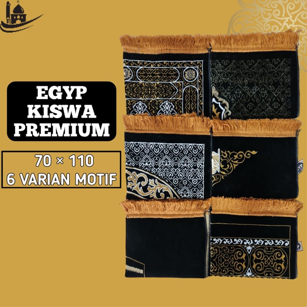 PROMO Sajadah Premium Turkey Turki Tebal Kiswa / Pintu Kabah / Hajar Aswad / Kabah