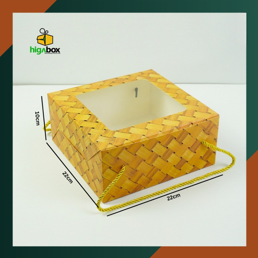 

Box Mika roti Tart Brownies Bolu Ivory Tali 22 x 22 x 10 cm | Dus Catering / Box Souvenir / Dus Pizza / Dus Kue | HO01