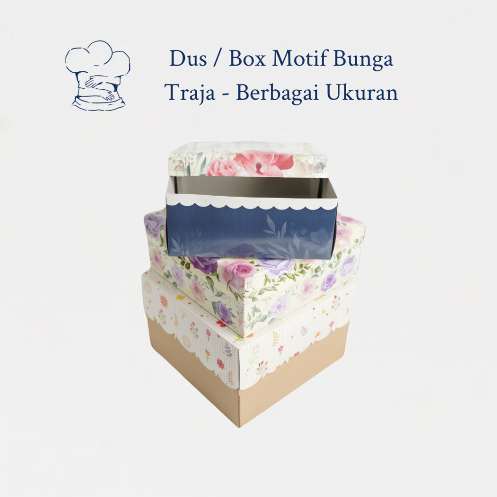 

Dus Kue / Box kue / Lapis Legit Traja Motif Bunga (satuan)