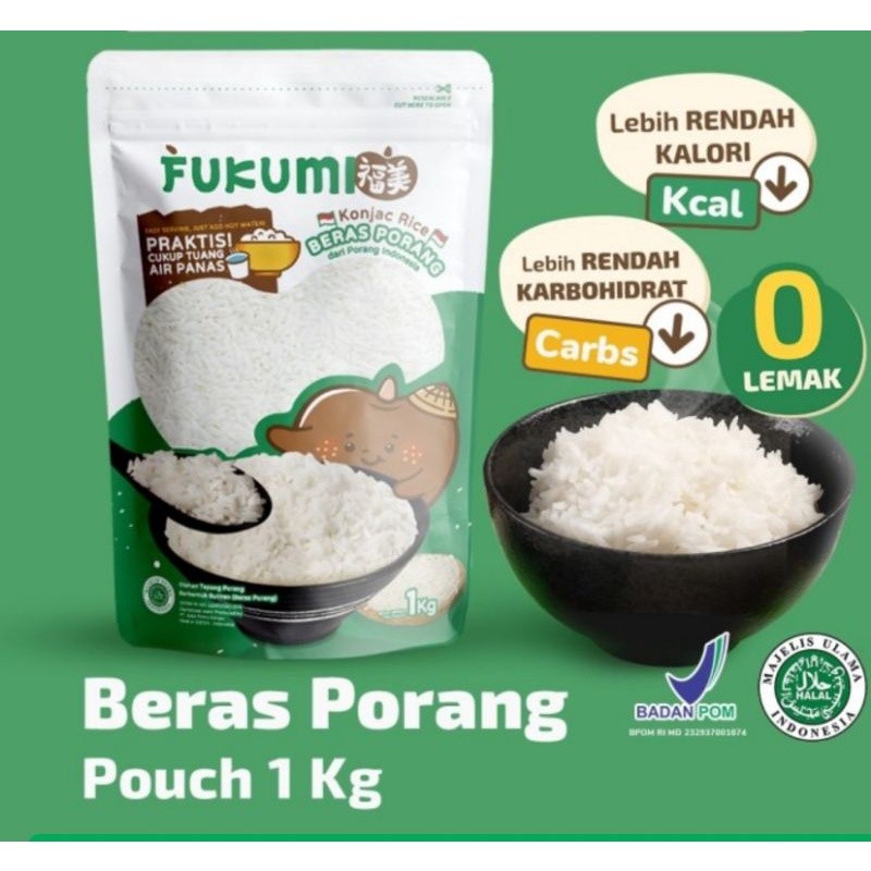 

READY STOCK !!! FUKUMI | Beras Porang - 1KG | Shirataki Rice