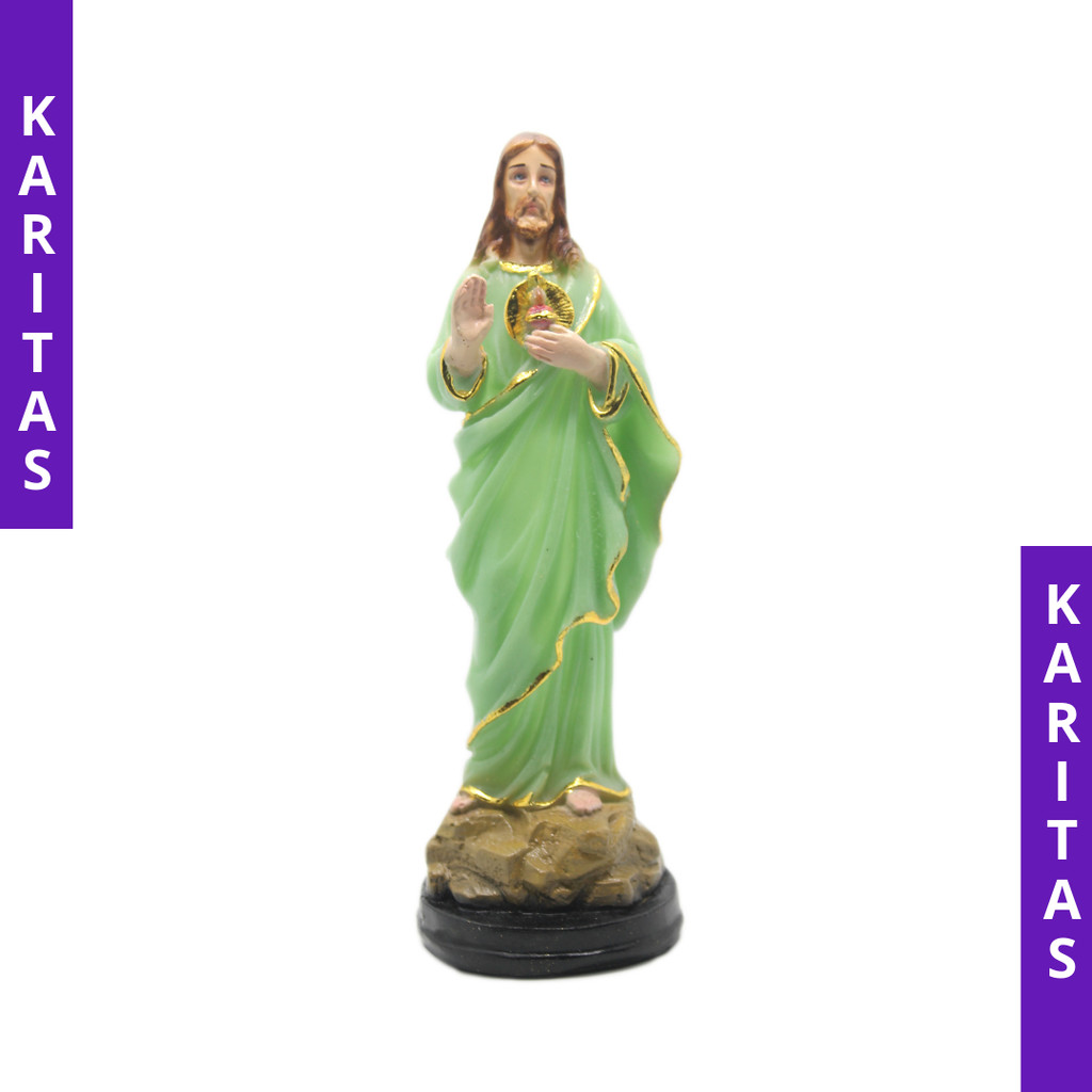 PATUNG YESUS FOSFOR 25 CM / PATUNG YESUS HATI KUDUS / PATUNG KATOLIK / PATUNG MARIA