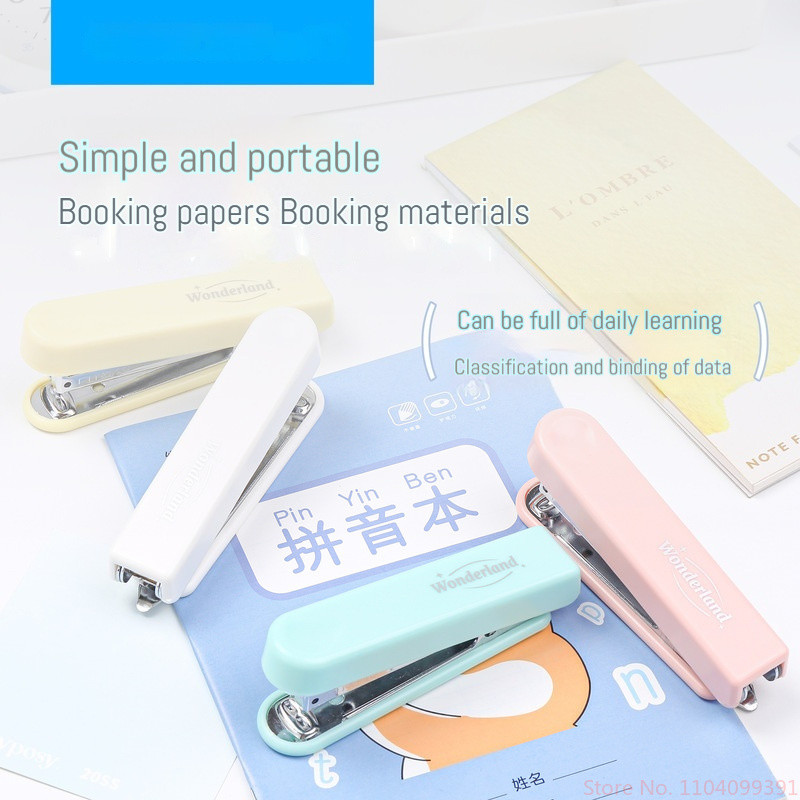 

5101 Mini No.10 Stapler Thumb Press 10 Pages Stapler Cute School Student Portable Binding Office Binding Supplies