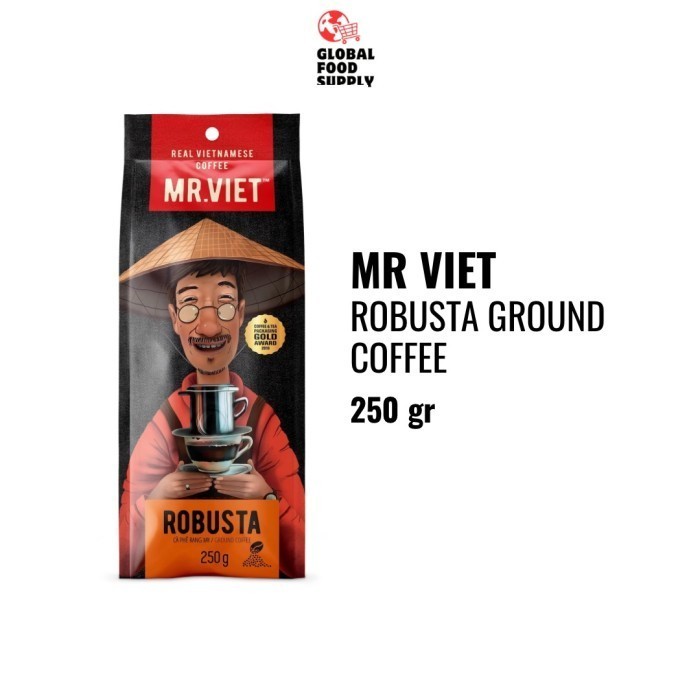 

Mr. Viet Robusta Ground Coffee 250 gr / hazelnut ground coffee / bubuk kopi
