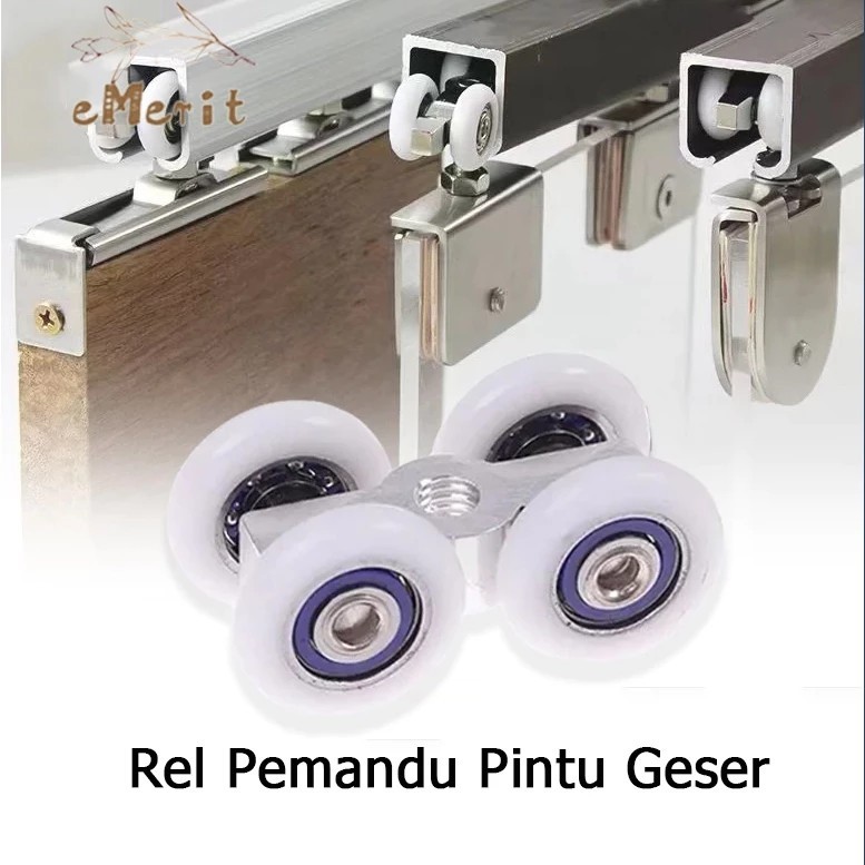 RODA PINTU GESER  Rel Pemandu Pintu Geser / Roda Pintu Geser / Roda Gantung Kamar Mandi