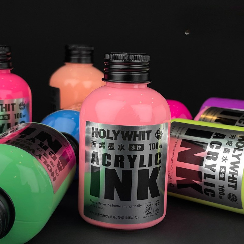 

100ML Water-based Acrylic Ink Multi-color Optional Marker Pen Supplement Liquid Painting Waterproof Fluorescent Pigment