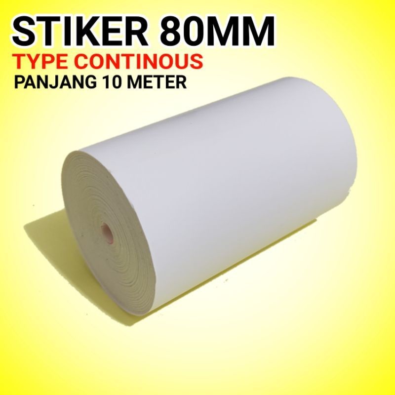 

Kertas Thermal Label Stiker 80mm Panjang 10 meter Continuous 80 mm x 10 meter TEBAL - Label Thermal Sticker / Label 80mm x 40mm - 100x100 - 80x100 - 76x100 - 78x100