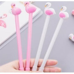 

MMD Pena Karakter Flaminggo Pulpen Gel Karakter Burung Bangau Lucu Alat Tulis Sekolah Kantor ATK Pena 3D Pulpen Murah