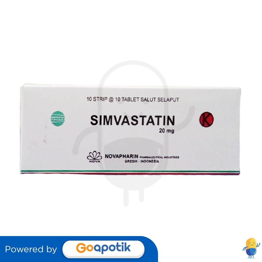 Simvastatin Novapharin 20 Mg Box 100 Tablet