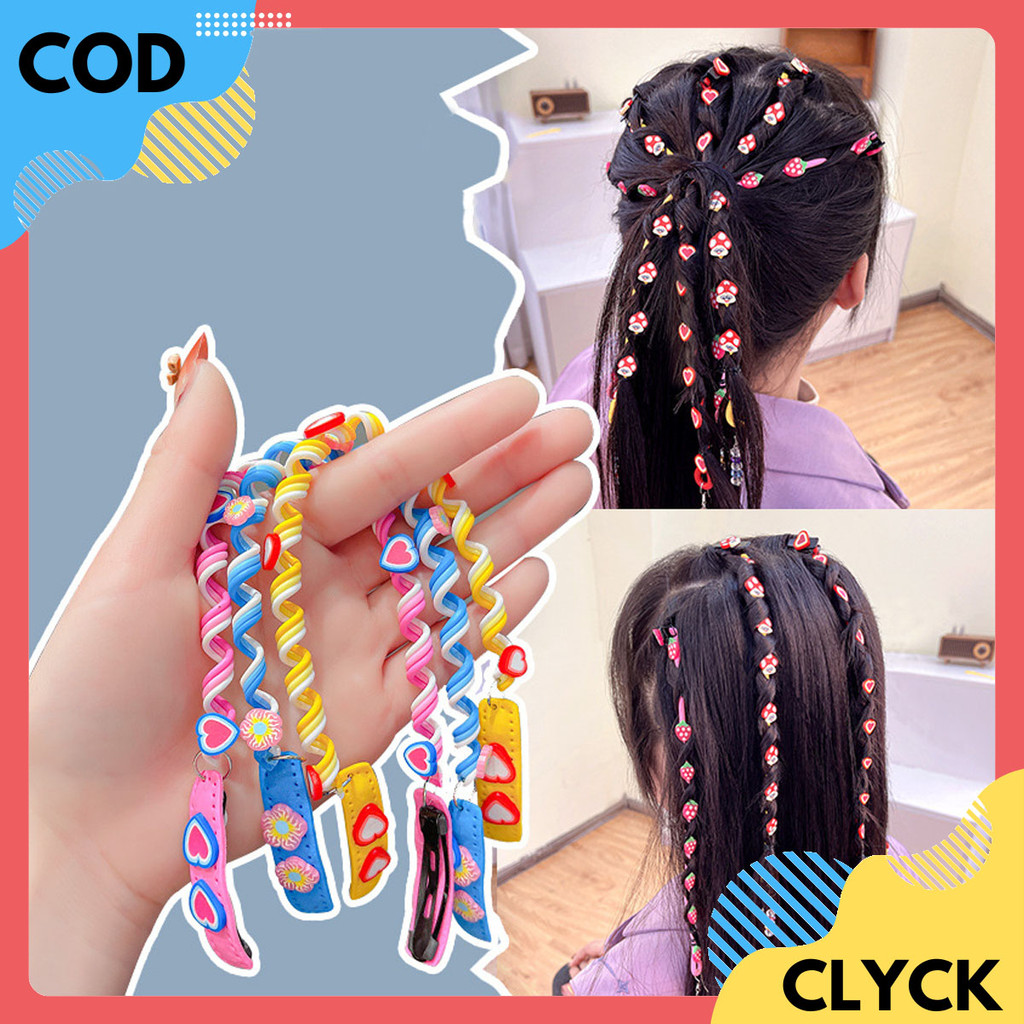 CLYCK Ikat Rambut Tali Spiral Kabel Telepon Fashion Anak Wanita Korea Hiasan Karakter Lucu KCR22