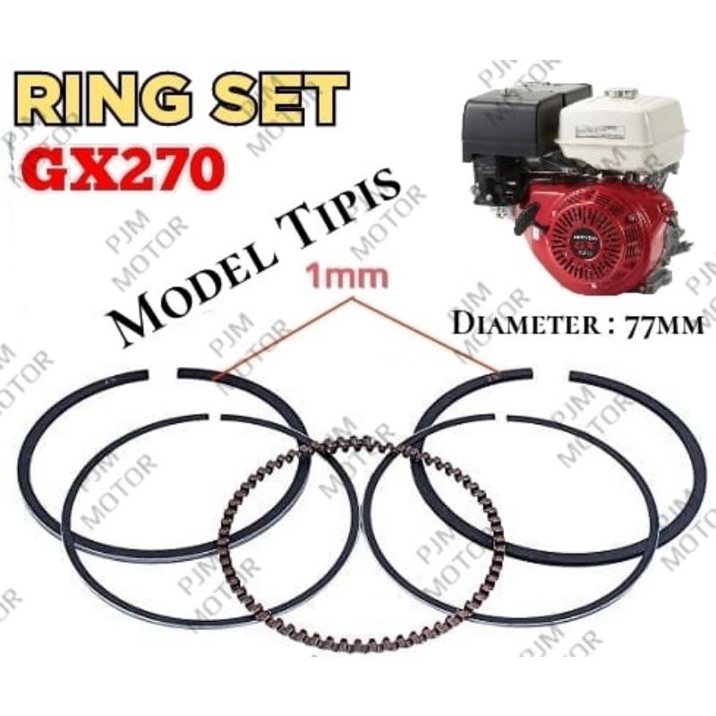 

Gx270 Tipis ring Piston Seher ring Mesin Pengerak 9Hp Gx 270 77mm honda amplas