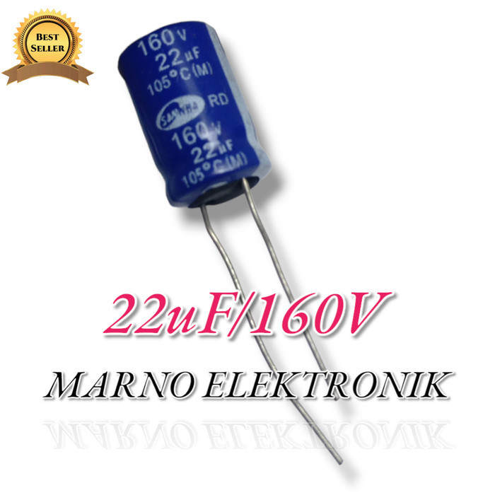 OSA99 ELCO CAPASITOR 22UF 160V 22 UF 160 V 22 MIKRO KAPASITOR VOLT