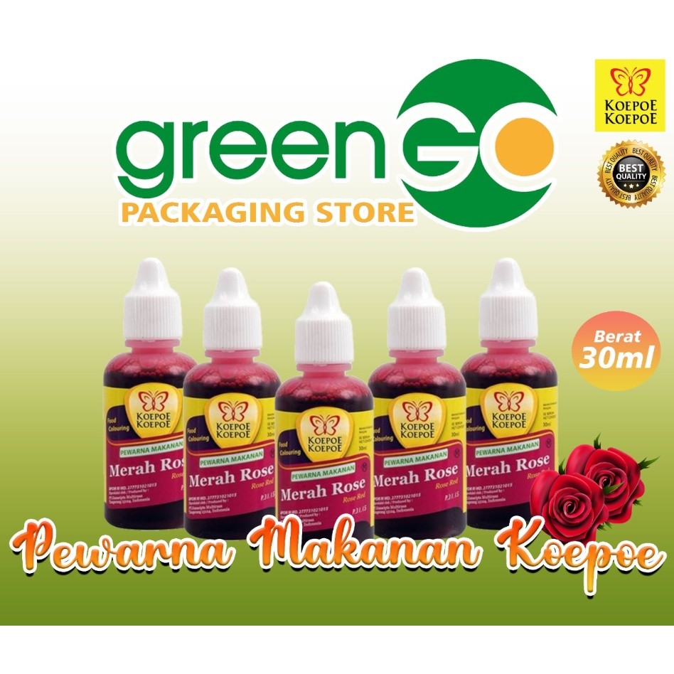 

[LW] PEWARNA MAKANAN KOEPOE MERAH ROSE 30ML / PEWARNA KUE ROTI BOLU HALAL