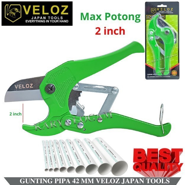 

Gunting Pipa Alumunium Baja PVC 42mm Veloz / Gunting Potong Pipa Veloz
