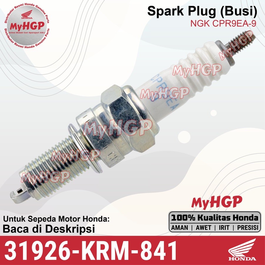 31926-KRM-841 - Spark Plug - Busi CPR9EA9 NGK Kemasan AHM BeAT Scoopy Vario CBR CB 150 CPR9 CPR 9 NG