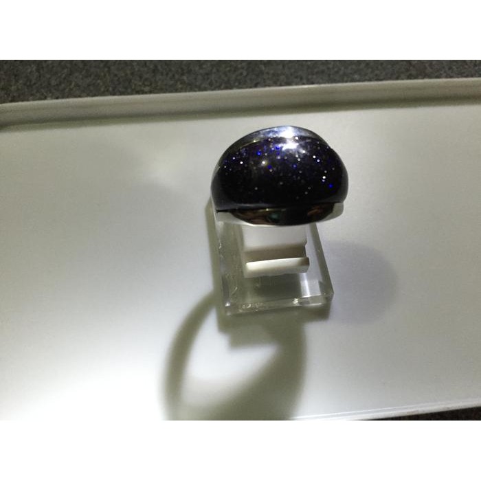 cincin pria batu pasir emas biru NEW