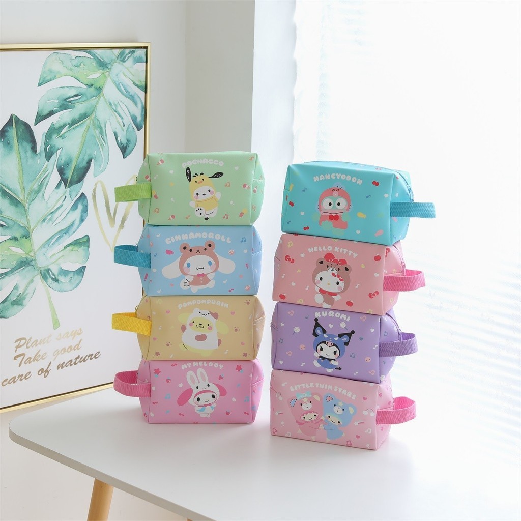 

azamtea2STORE( OTH1127 / OTH1152 / OTH1153 / OTH1154 ) Pencil case kotak tempat pensil pouch kosmetik serbaguna - sanrio kuromi cinnamoroll melody - pink merah muda blue biru purple ungu