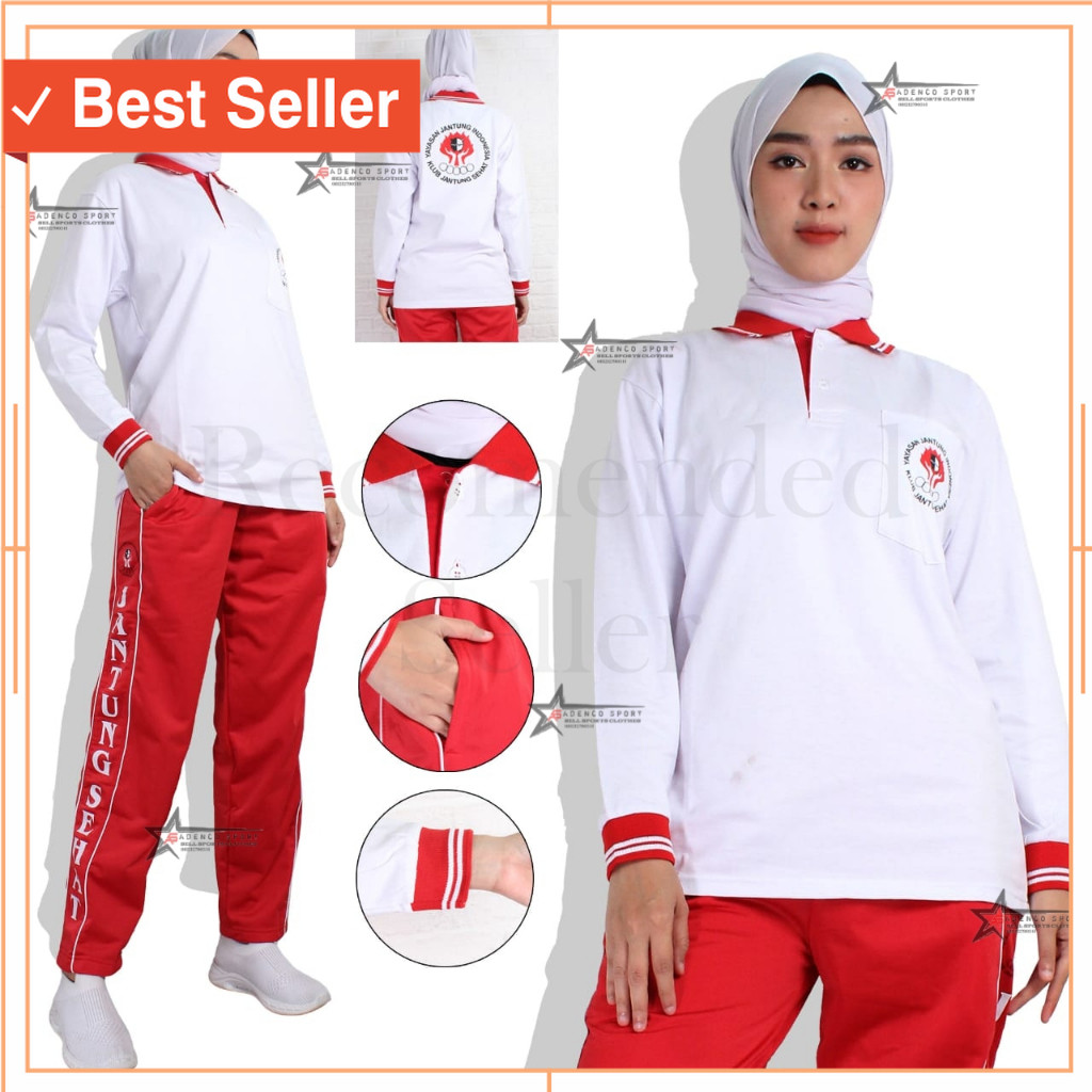 Kekinian Sport Olahraga Senam zumba aerobik Gym Murah / Setelan Baju Senam Jantung Sehat / Seragam S