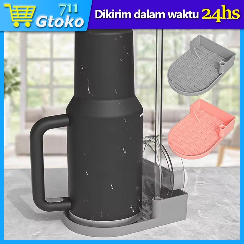 Tumbler Dryer Bottler Holder Alas Tatakan Silikon Pengering Cucian Tumbler Dan Sedotan