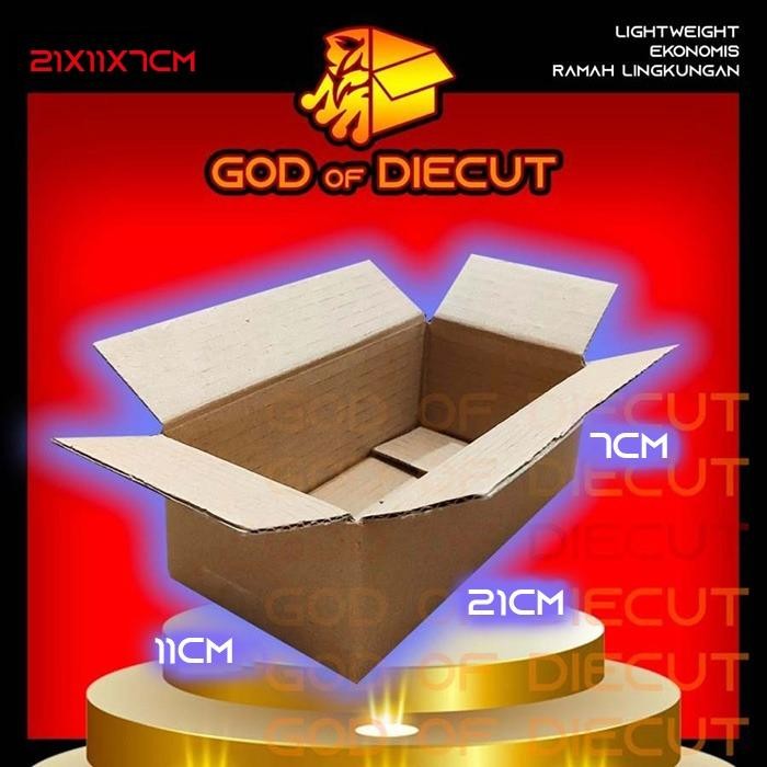

21x11x7 cm kardus box kotak karton packing barang POLOS BARU
