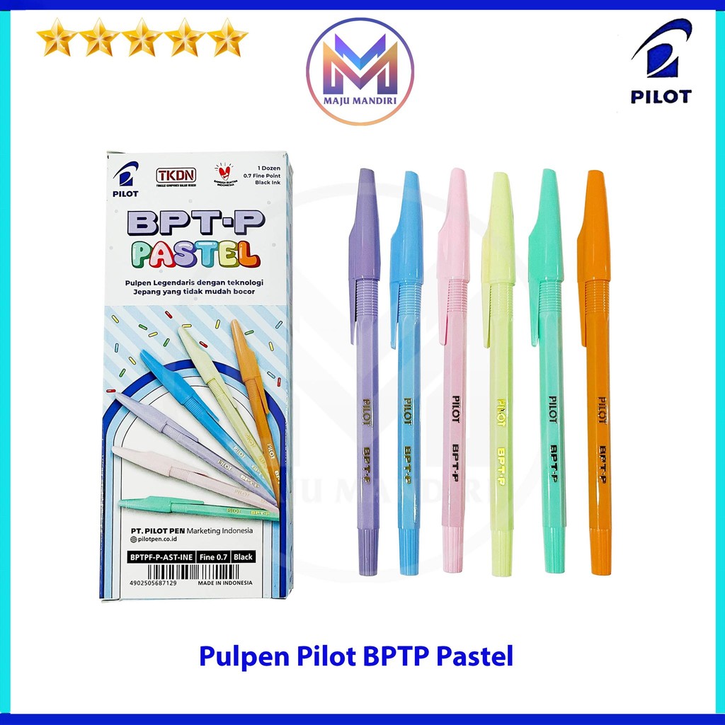 

Pulpen Pilot BPTP Cover Pastel / Ballpen Pilot Tinta Hitam