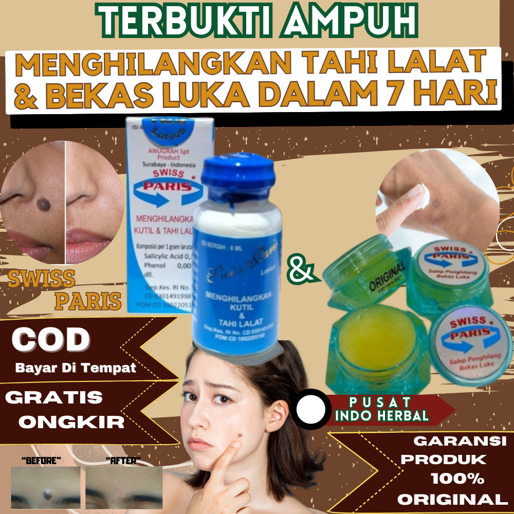 Swiss Swis Paris Lotion 100% Asli Original Obat Cream Krim Salep Penghilang Menghilangkan Pencabut T
