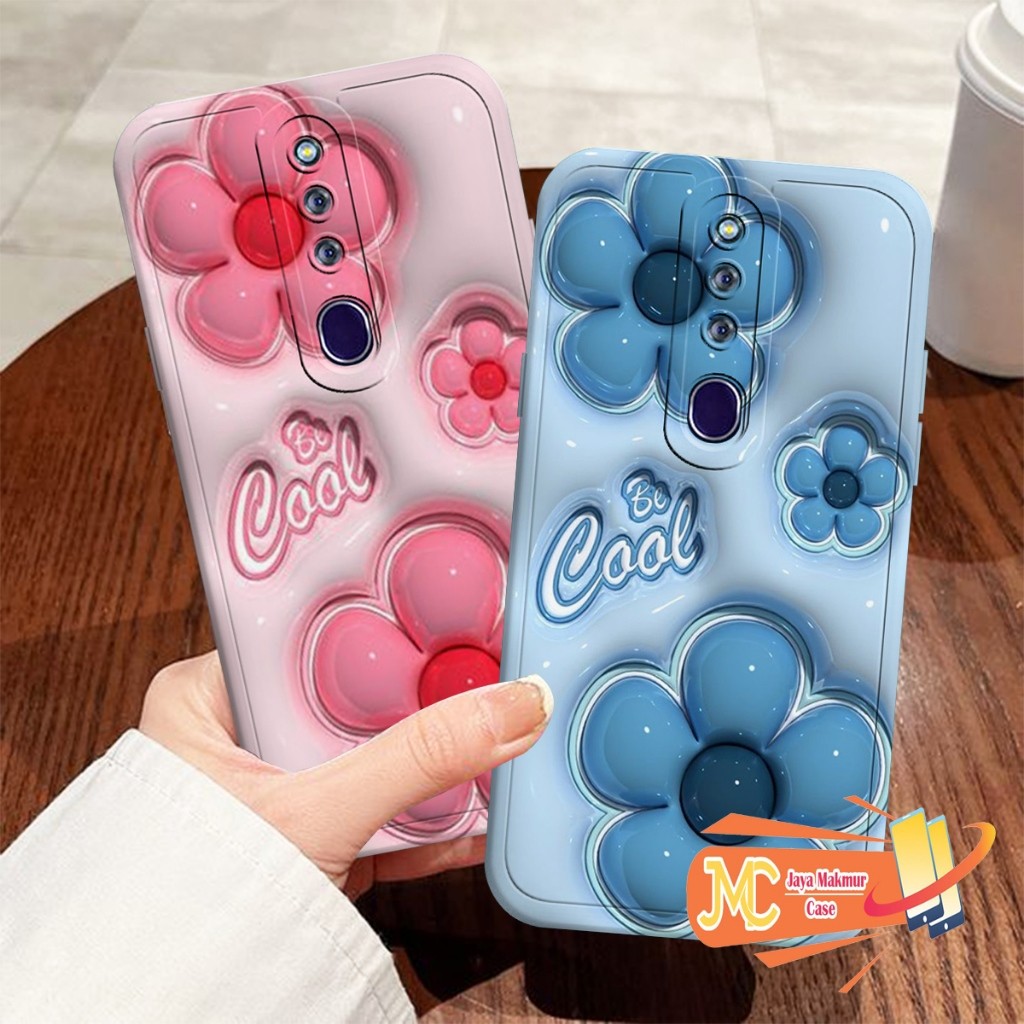 Softcase OPPO F11/F11 PRO/ F5 / F7 / F9 TERBARU Motif Bunga Timbul - Case Cewek - Case Kekinian - Ca