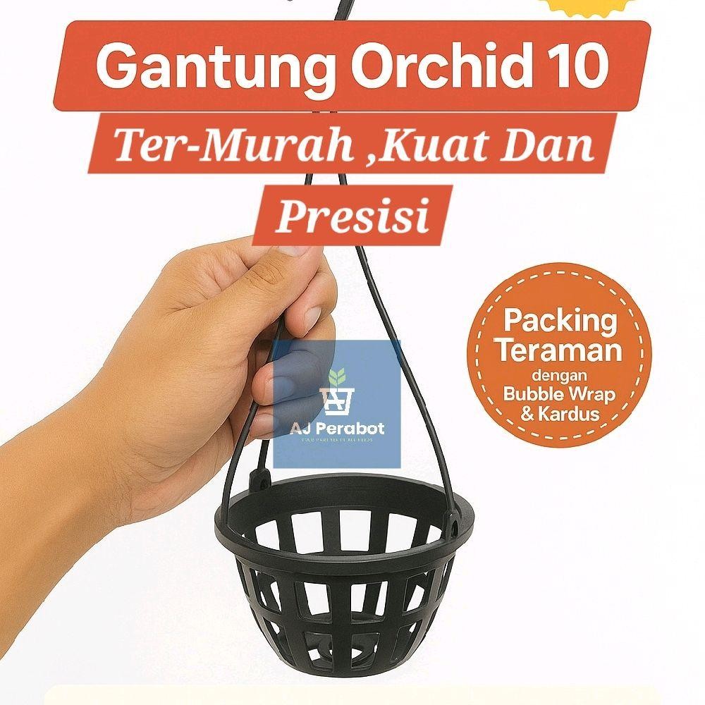 Pot Gantung Orchid Ukuran 10 /Pot gantung / Pot Tanaman / Pot Bunga / Pot Anggrek / Pot Kembang Plas