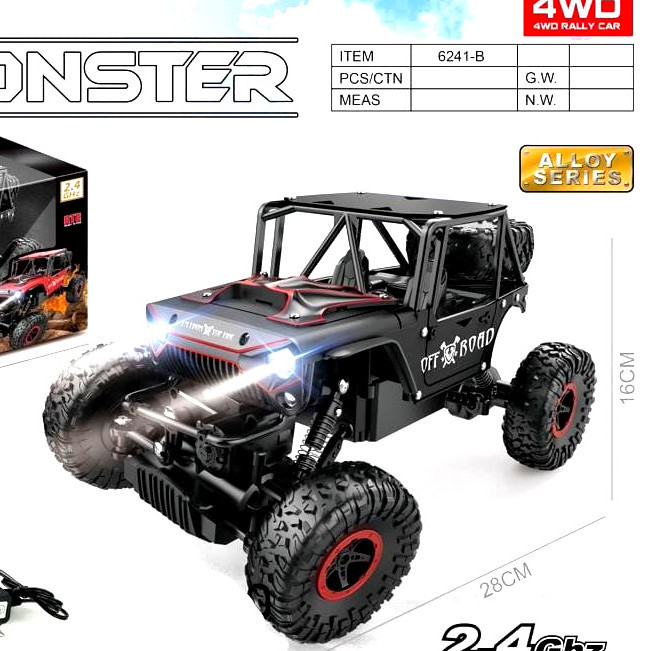 RC Jeep 4wd Metal 2.4 Ghz Rock Crawler
