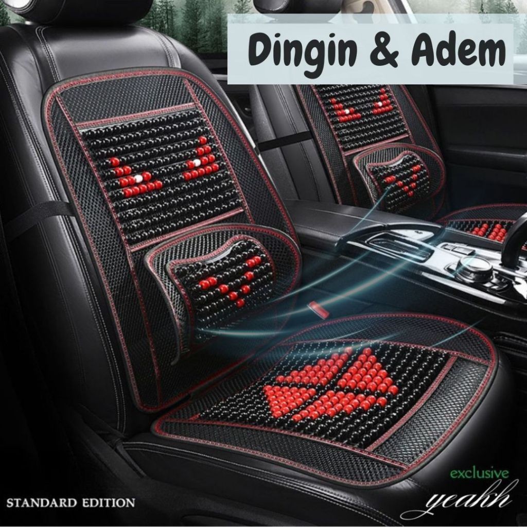 Alas Jok Mobil Anti Panas Kayu | Alas Sandaran duduk jok Mobil New