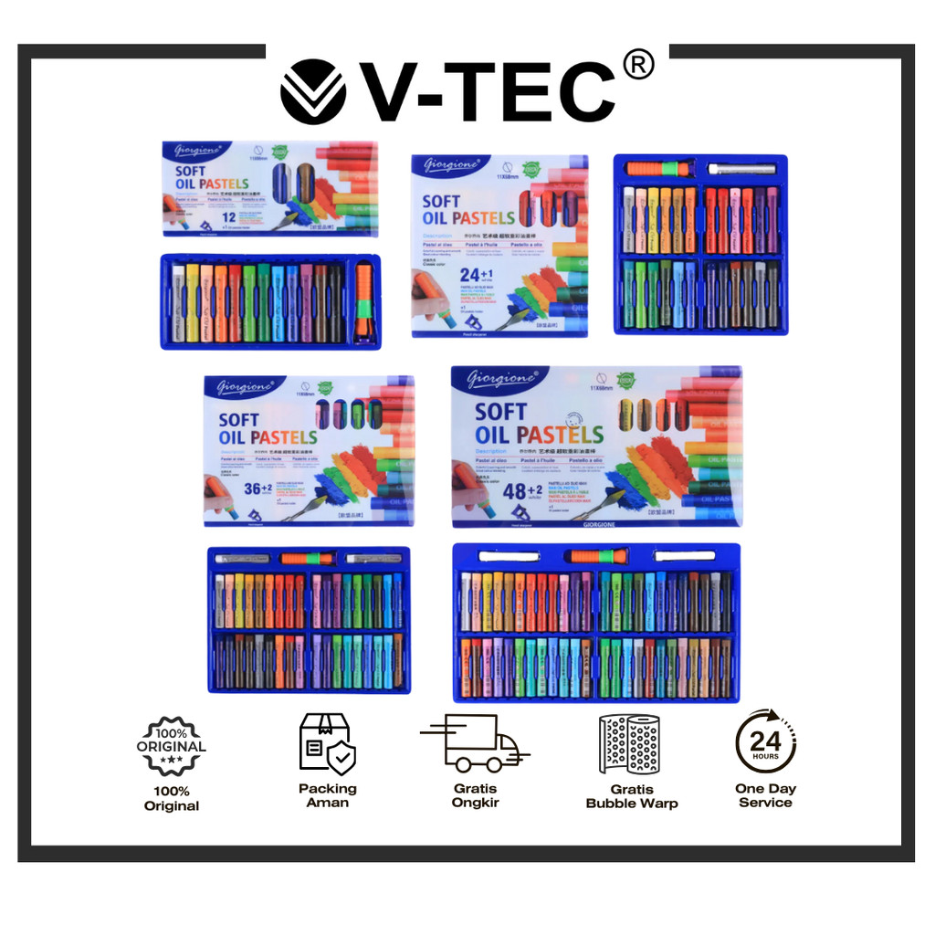 

GIORGIONE SOFT OIL PASTELS CRAYON MEWARNAI G-SOP-12 // G-SOP-24 // G-SOP-36 // G-SOP-48 // G-SOP-M24 // G-SOP-R24 PCS
