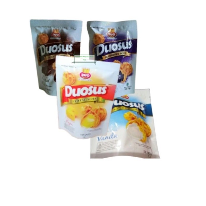 

JAMIN MURAH !!!Duosus Kue Soes Kering Cemilan Enak Duo Sus Cokelat / Blueberry 1Dus / Karton isi 30 Pcs 30 Gram(BISA LANGSUNG ORDER)