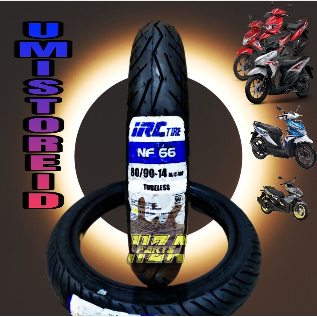 BAN MOTOR IRC RING 14 TUBELES VARIO MIO BEAT DLL