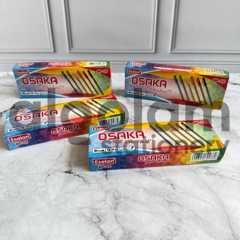 

SELUSIN ( 12 PCS) Pulpen Spiral Lilin Osaka BP-05