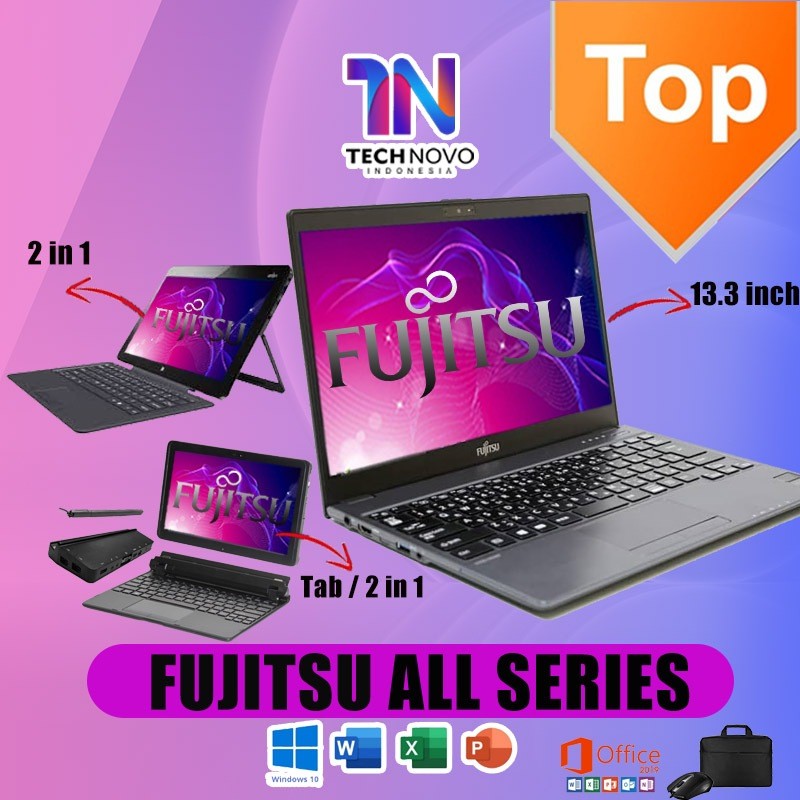 NEW Laptop Fujitsu Lifebook T902 Touchscreen Tablet PC Hibrida 2-in-1 13.3" Layar sentuh HD+ Intel C