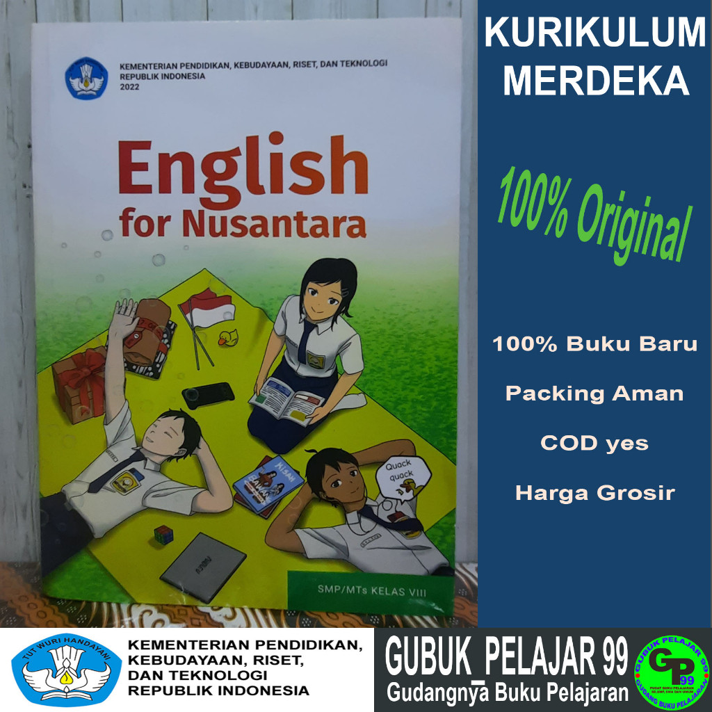 

Buku Paket Siswa English For Nusantara (Bahasa Inggris) Untuk SMP/MTs Kelas 8 Kurikulum MERDEKA Kemdikbudristek
