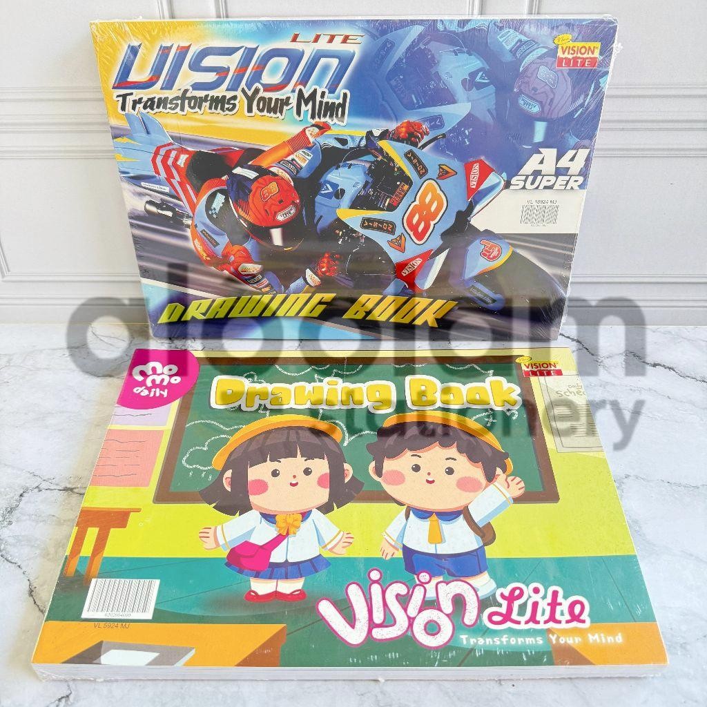 

SATU PACK ( 10 BUKU ) Drawing Book Buku Gambar A4 Vision Lite