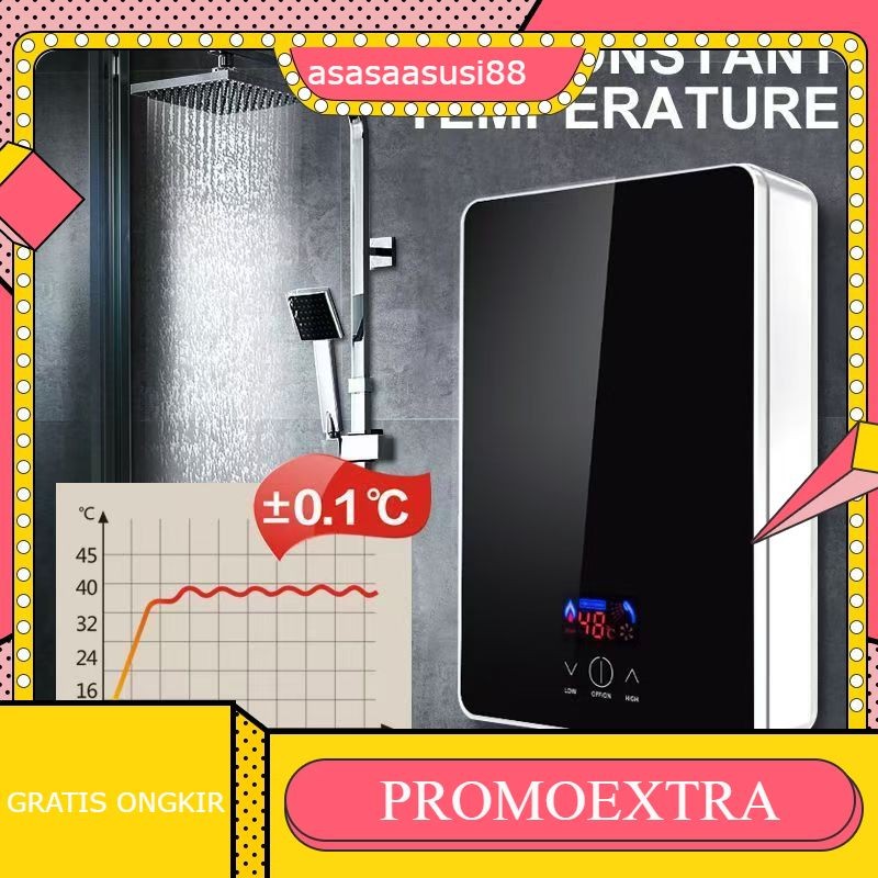 Pemanas Air Pancuran Kamar Mandi Pemanas Air Listrik Instan Yang Dipasang Di Dinding Pemanas Air Hem