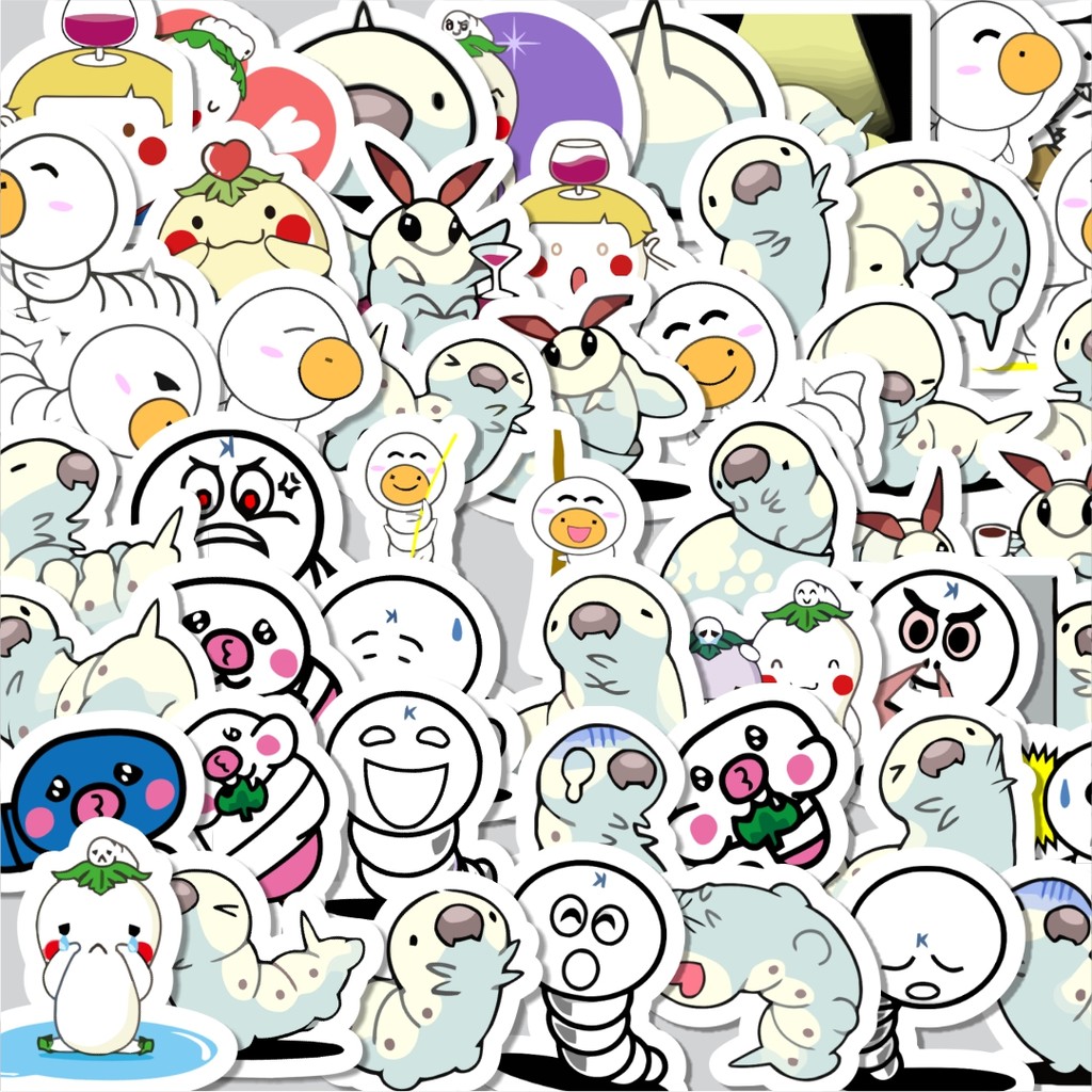 

Stiker Cutting Pack Hewan Ulat Sutera Isi 100Pcs Series Aesthetic Lucu Keren Untuk Koper Bahan Vynil