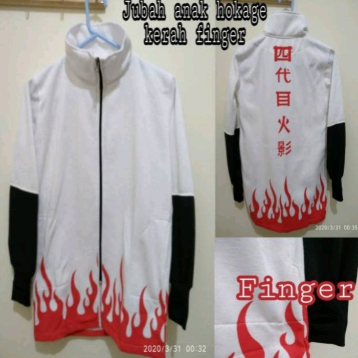Terlaris ✨ -jubah anime anak naruto hokage - Merah, Allsize anak