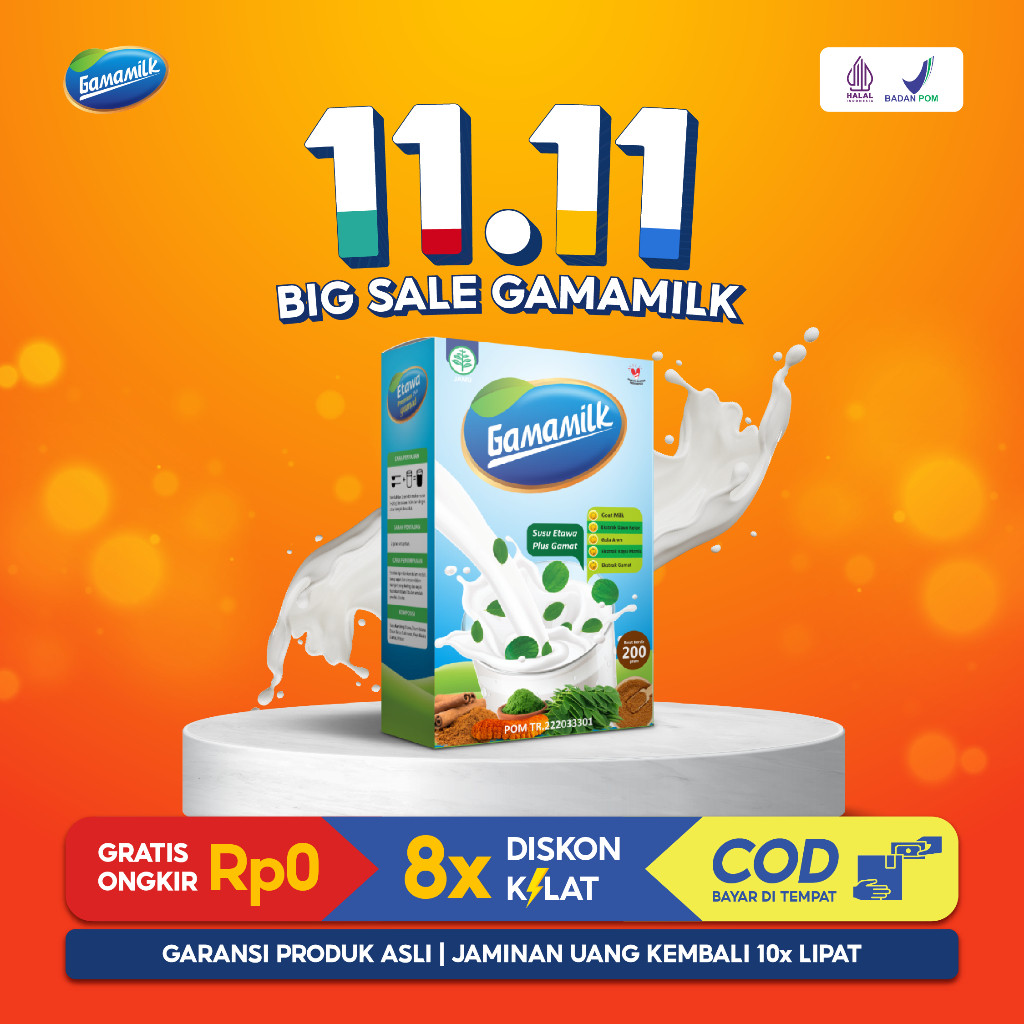 

GAMAMILK Susu Etawa Plus Gamat Cegah Permasalahan Sendi & Tulang 100% Original 26