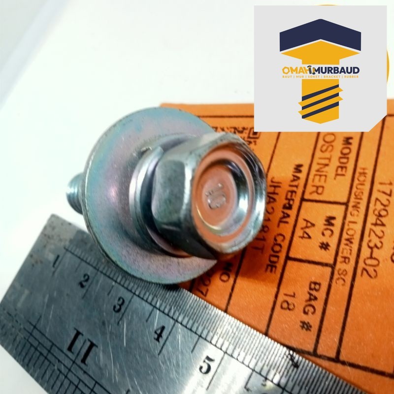 BAUT 17 M12X35 DOBEL RING LEBAR BAUT BAJA PANJANG 3,5 cm drat krucut