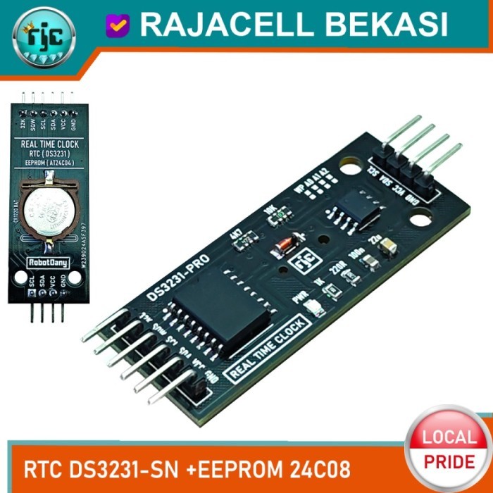 

AMD99 Robotdany DS3231 RTC Module - Extremely Accurate with Best Quality Chip DS3231 RTC MODULE Specifications -Operating voltage of DS3231 MODULE: 2.3V 5.5V -Can operate on LOW voltages -Consumes 500nA on battery backup