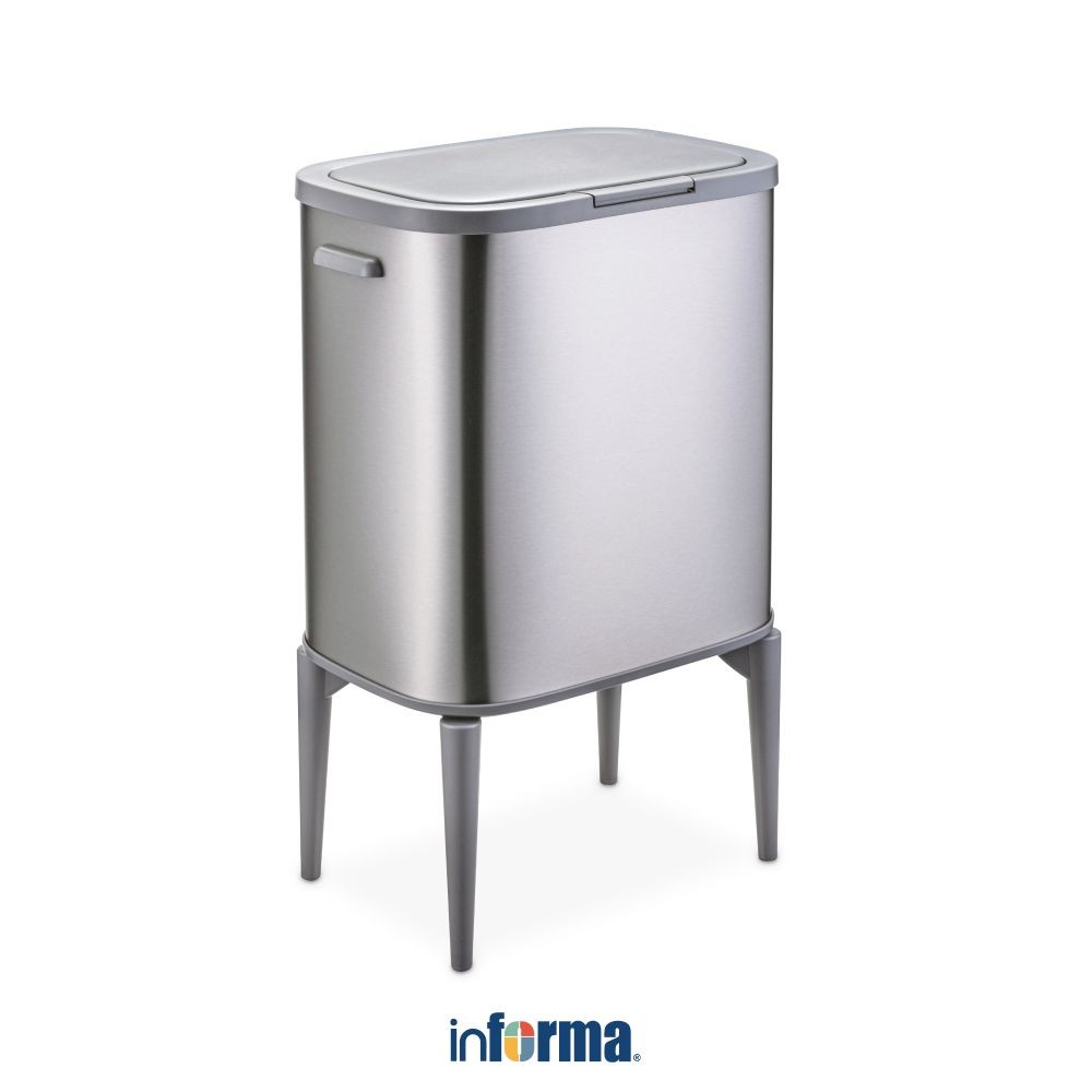 Informa 33 ltr Jade Tempat Sampah Push Fingerprint Free Dengan Kaki Wadah Pembuangan Alat Kebersihan