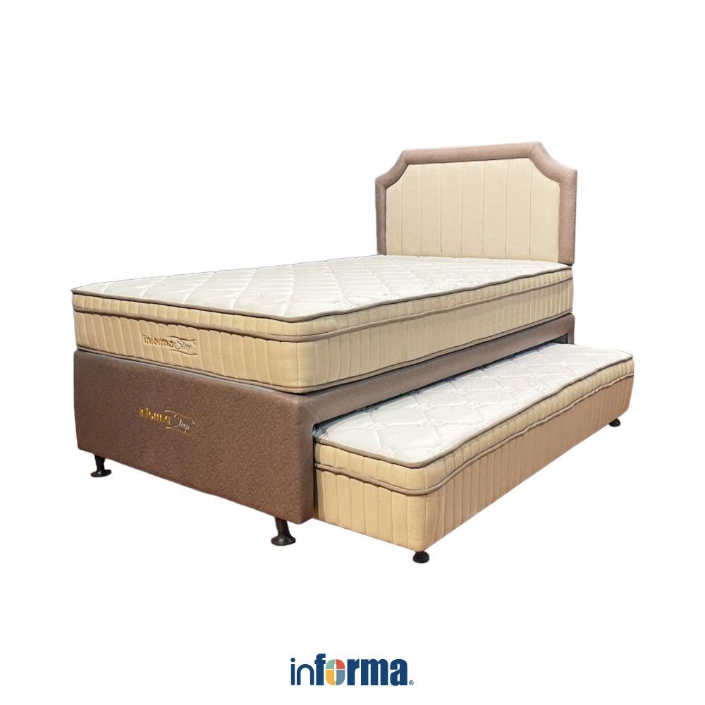 Informa Sleep 120X200 cm Brussel Tempat Tidur Sorong - Cokelat Tempat Tidur Tarik Ranjang 2 Susun Pe