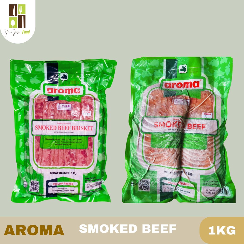 

Aroma Smoked Beef Bulat / Smoked Beef Brisket / Daging Sapi Asap / Beef Slice Kemasan 1KG